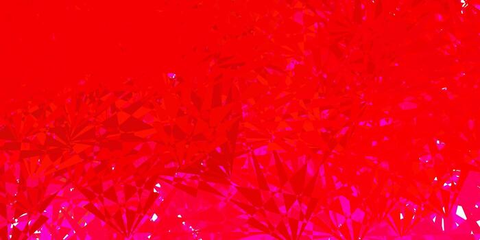 Telón de fondo de vector rojo oscuro con triángulos, líneas.