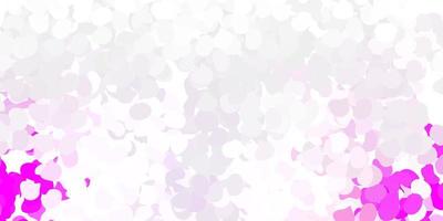 Telón de fondo de vector violeta, rosa claro con formas caóticas.
