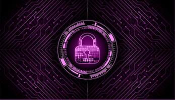 Closed Padlock on digital background, cyber security vector