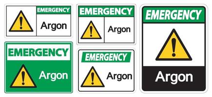 Emergency Argon Symbol Sign Isolate On White Background,Vector Illustration EPS.10 vector