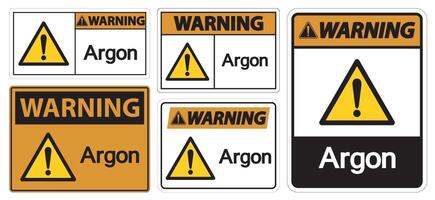 Warning Argon Symbol Sign Isolate On White Background,Vector Illustration EPS.10 vector