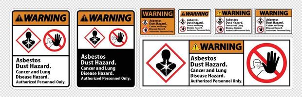 Warning Label Disease Hazard, Authorized Personnel Only Isolate on transparent Background,Vector Illustration vector