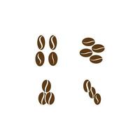 conjunto de granos de cafe vector