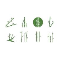 Set of  Bamboo tree vector
