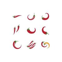 Set of Red Chili vector