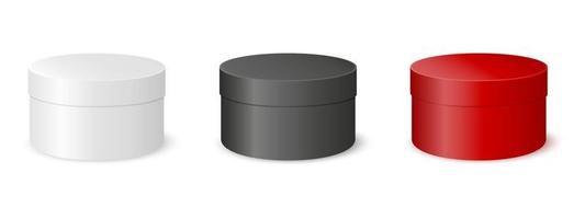 Plastic round container box Royalty Free Vector Image