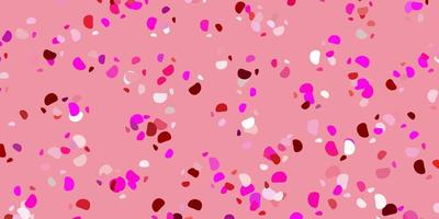 Light purple, pink vector pattern with abstract shapes.