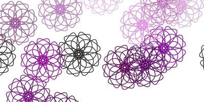 Light purple vector natural layout with flowers.