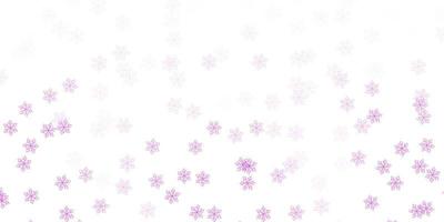 Light pink vector doodle texture with flowers.