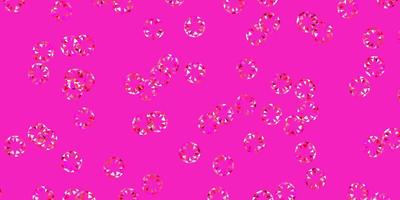 Light pink, yellow vector backdrop with dots.