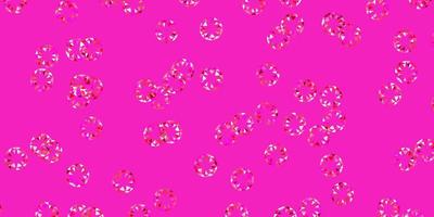 Light pink, yellow vector backdrop with dots.