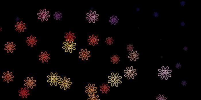 Dark Pink, Yellow vector background with random forms.