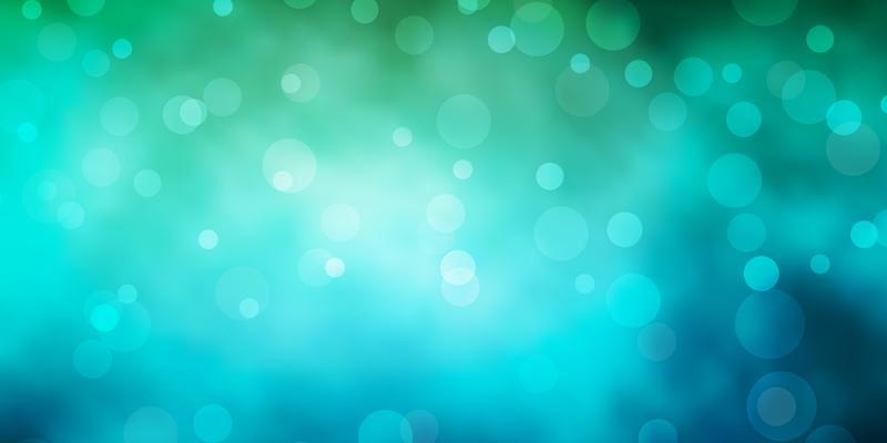 Light Blue, Green vector background with circles.