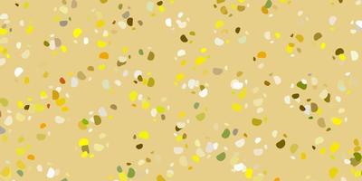 Light green, yellow vector texture with memphis shapes.