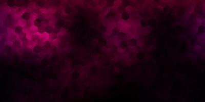 Dark pink vector backdrop with a batch of hexagons.