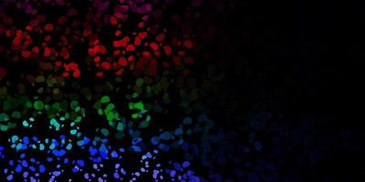 Dark multicolor vector background with random forms.