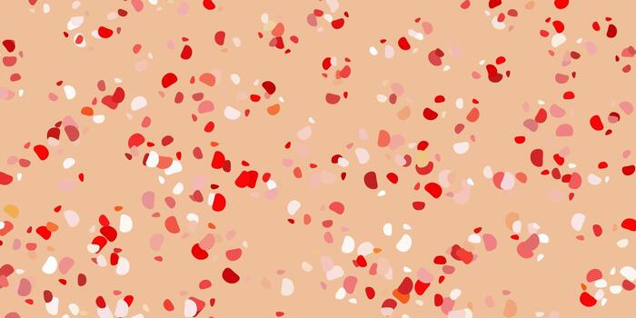 patrón de vector naranja claro con formas abstractas.