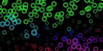 Dark multicolor vector layout with circle shapes.