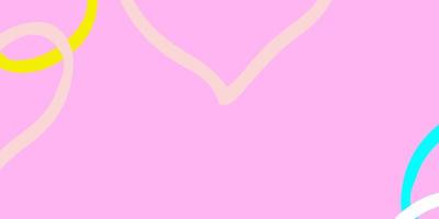 Light Multicolor vector texture with lovely hearts.