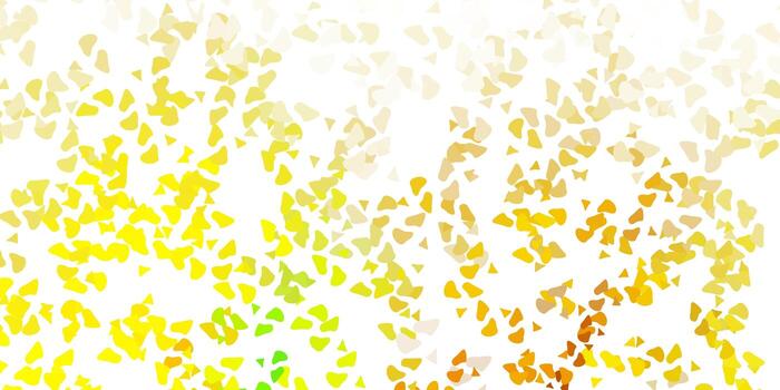 Light green, yellow vector background with random forms.