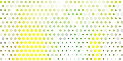 Light green, yellow vector background with spots.