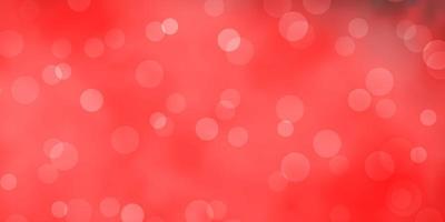 Dark Red vector background with bubbles.