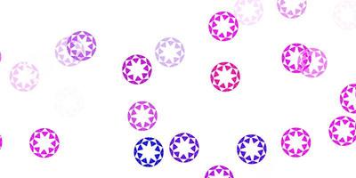 Light blue, red vector background with bubbles.