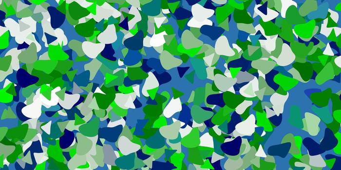 Light green vector pattern with abstract shapes.