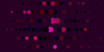 Dark Purple vector pattern with spheres.
