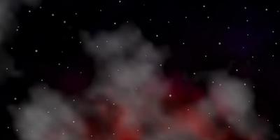 Dark Red vector pattern with abstract stars.