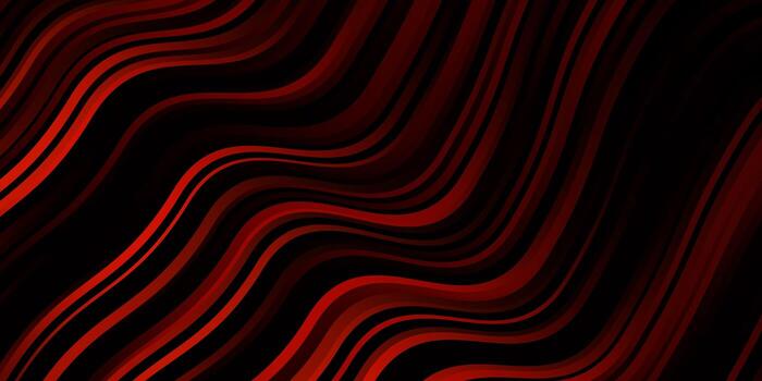 Dark Red vector background with bent lines.