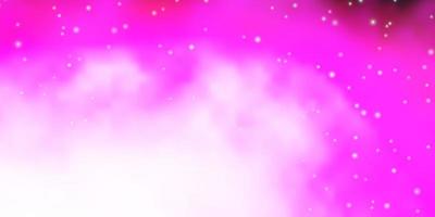 Light Pink vector background with colorful stars.