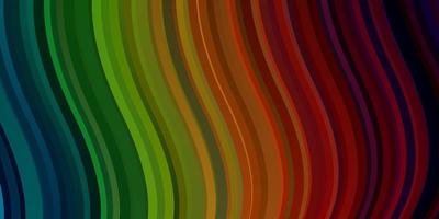 Dark Multicolor vector texture with curves.