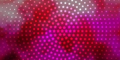 Light Pink vector layout with bright stars.