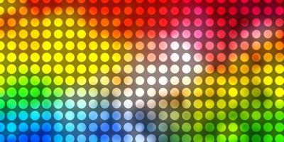 Light Multicolor vector background with circles.