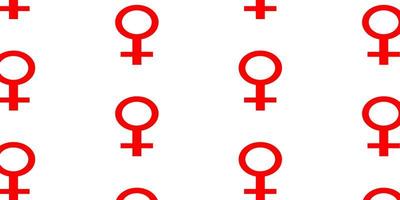 Light Red vector backdrop with woman's power symbols.