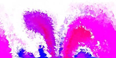 Dark blue, red vector abstract triangle backdrop.