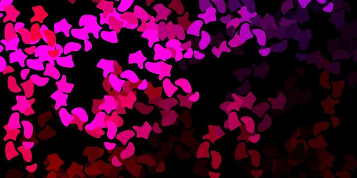 Dark pink vector background with random forms.