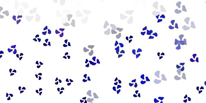 Fondo de vector azul claro con formas aleatorias.