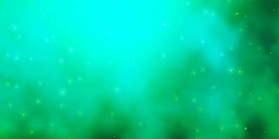 Light Green vector background with small and big stars.