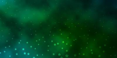 Dark Green vector layout with bright stars.