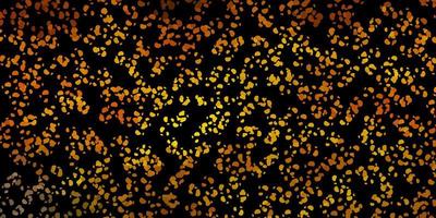 Dark green, yellow vector pattern with abstract shapes.