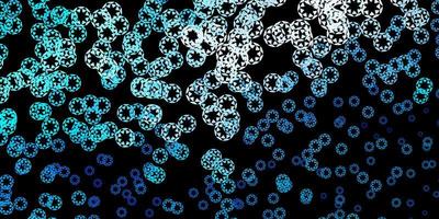 Dark blue vector background with spots.