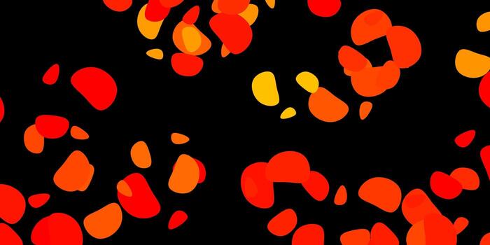 Dark orange vector pattern with abstract shapes.