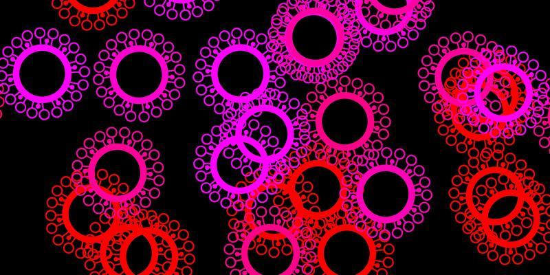 Dark pink vector texture with disease symbols.