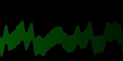 Dark Green vector texture with curves.