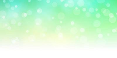 Light Green vector pattern with circles.
