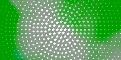 Light Green vector pattern with abstract stars.