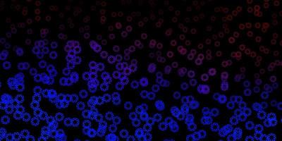 Dark blue, red vector pattern with spheres.