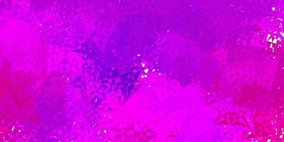 Dark purple, pink vector background with triangles.